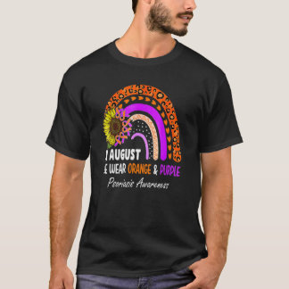 In August We Wear Orange & Purple Psoriasis Awaren T-Shirt