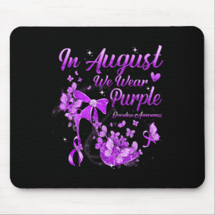 In August We Wear Purple Butterfly Overdose Awaren Mouse Mat