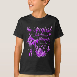 In August We Wear Purple Butterfly Overdose Awaren T-Shirt