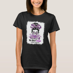 In August We Wear Purple Messy Bun Women Overdose T-Shirt