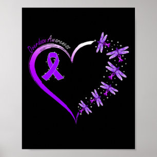 In August We Wear Purple Overdose Awareness Dragon Poster