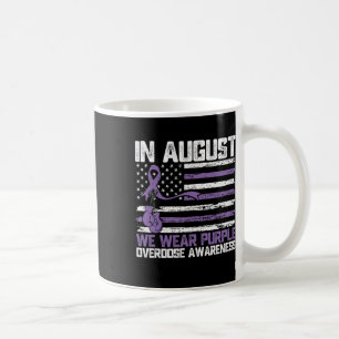 In August We Wear Purple Overdose Awareness Month Coffee Mug