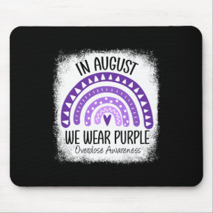 In August We Wear Purple Overdose Awareness Month Mouse Mat