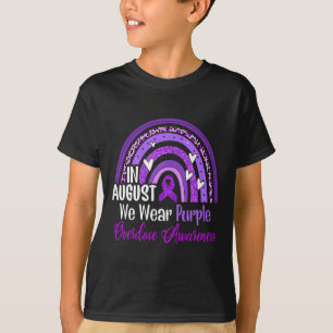 In August We Wear Purple Overdose Awareness Month T-Shirt