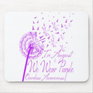 In August We Wear Purple Overdose Awareness Mouse Mat