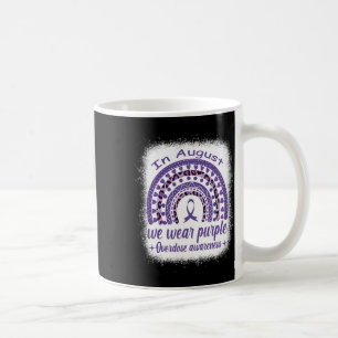 In August We Wear Purple Rainbow Overdose Awarenes Coffee Mug