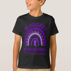 In August We Wear Purple Rainbow Overdose Awarenes T-Shirt