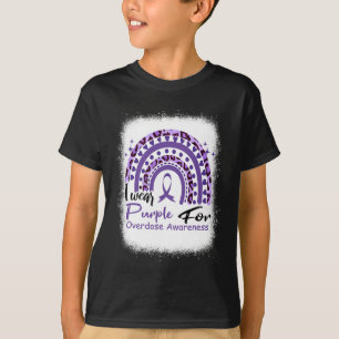 In August We Wear Purple Rainbow Overdose Awarenes T-Shirt