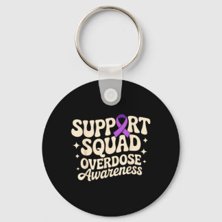 In August Wear Purple Overdose Awareness Purple Key Ring
