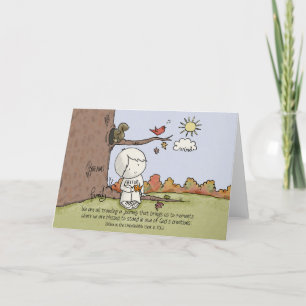 In Awe of God's Blessings Thank You Card