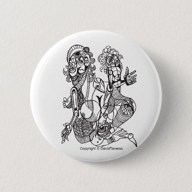 In  between 6 cm round badge (Front)