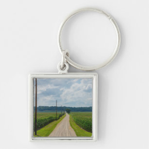 In Between Corn Fields Key Ring