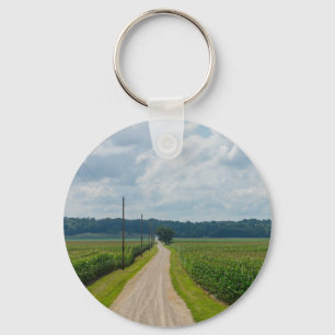 In Between Corn Fields Key Ring