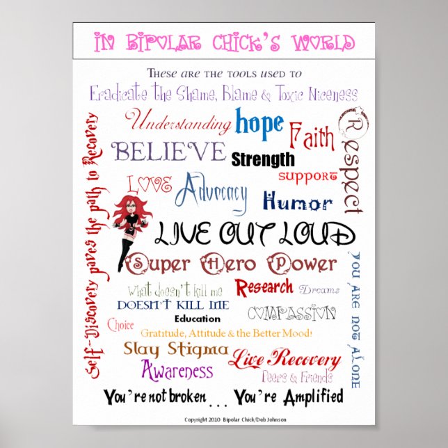 In Bipolar Chick's World Poster (Front)