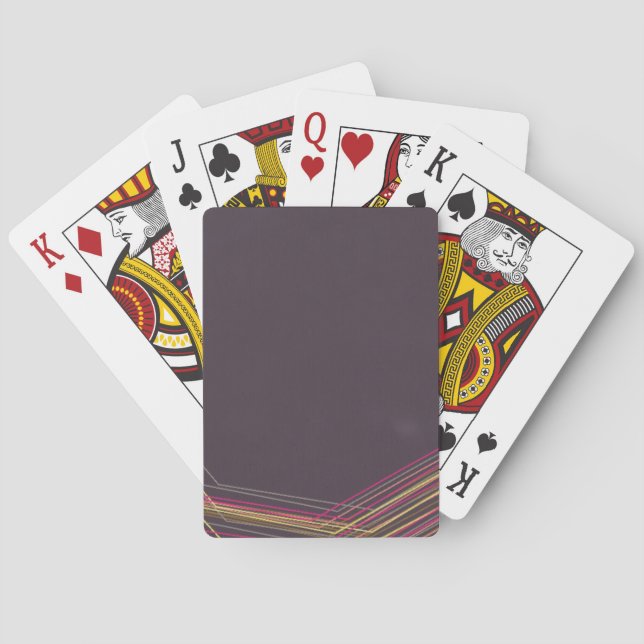 in black 0900 abstract art playing cards (Back)