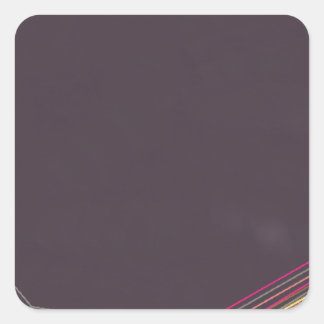 in black 0900 abstract art square sticker