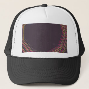 in black 0900 abstract art trucker hat