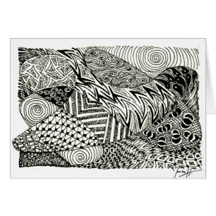 in Black and White -Abstract Manatee