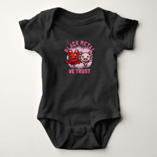 IN BLACK METAL WE TRUST BABY BODYSUIT