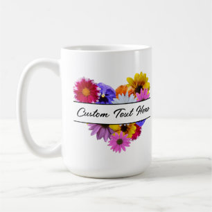 In Bloom - Heart shaped Floral Coffee Mug