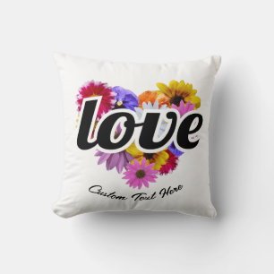In Bloom - Love Heart Shaped Floral Bouquet Cushion
