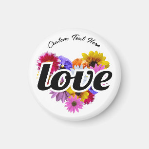 In Bloom - Love Heart Shaped Floral Bouquet Magnet