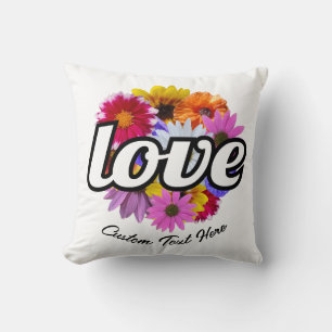 In Bloom - Love with Round Floral Bouquet Cushion
