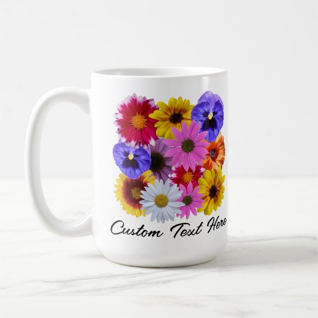 In Bloom - Square Floral Coffee Mug (Left)