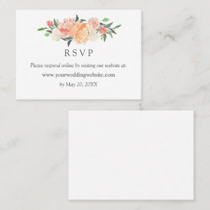 In bloom Wedding  RSVP Online Website Business Car Business Card