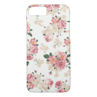 In bloom white and pink florals. iPhone 8/7 case