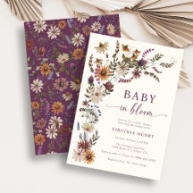 In Bloom Wildflower Baby Shower Invitation