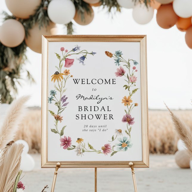In Bloom Wildflower Bridal Shower Welcome Sign (Creator Uploaded)