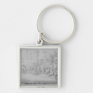 In Bloomsbury Square during the heat wave, 1828 Key Ring