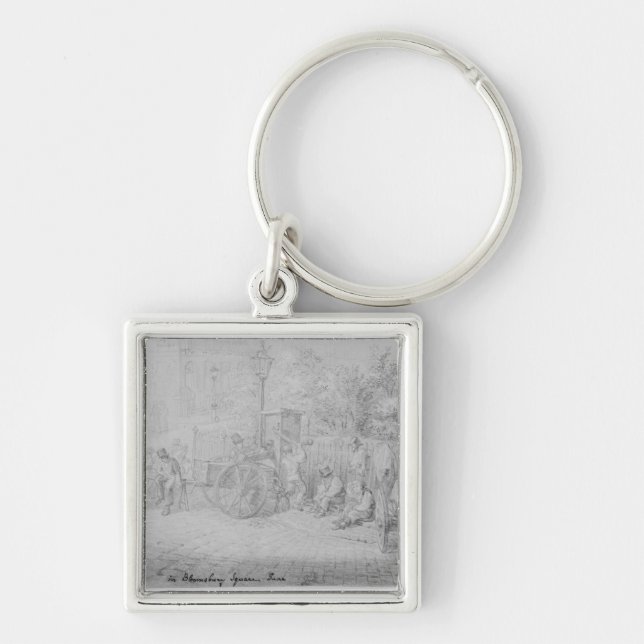 In Bloomsbury Square during the heat wave, 1828 Key Ring (Front)