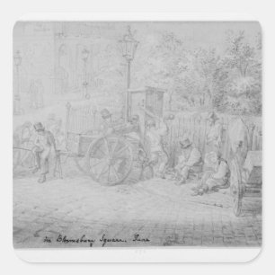 In Bloomsbury Square during the heat wave, 1828 Sticker
