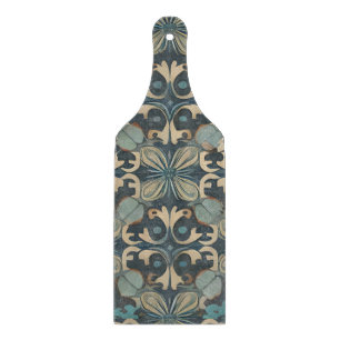 in blue cutting board