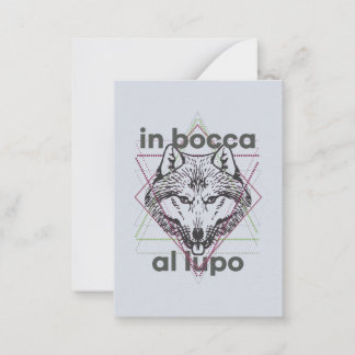 In bocca al lupo card