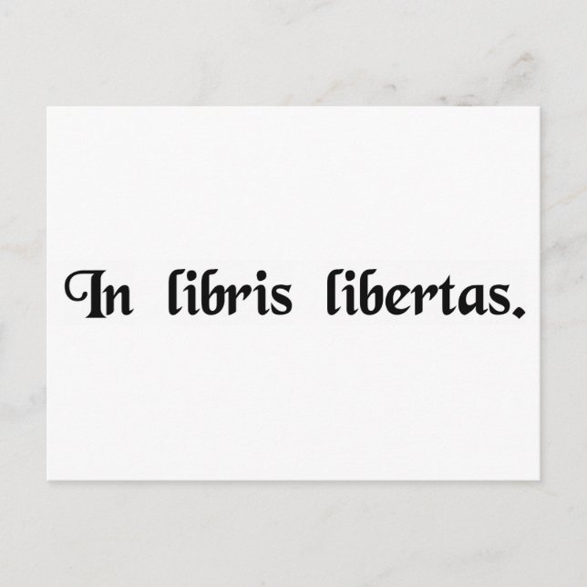 In books freedom postcard (Front)