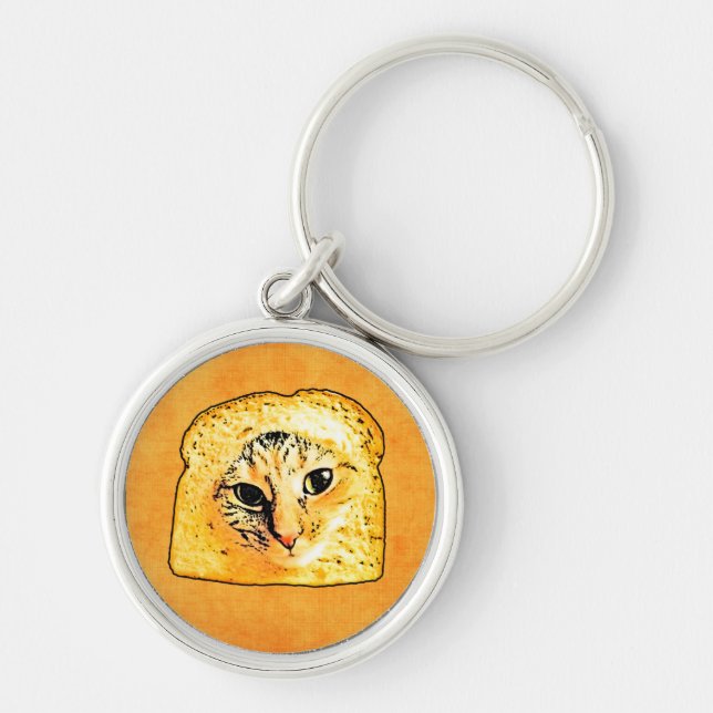 In Bread Cat Key Ring (Front)
