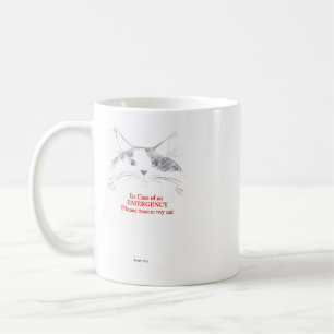 In case of an emergency please rescue my cat coffee mug