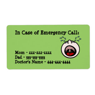 In Case of Emergency Labels