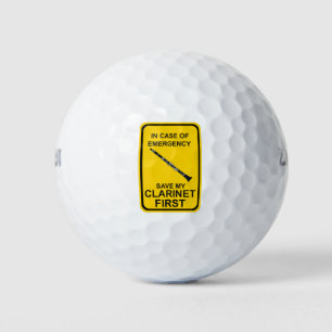In Case of Emergency Save My Clarinet First Golf Balls
