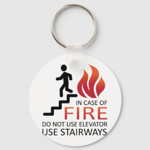 In Case of Fire Key Ring