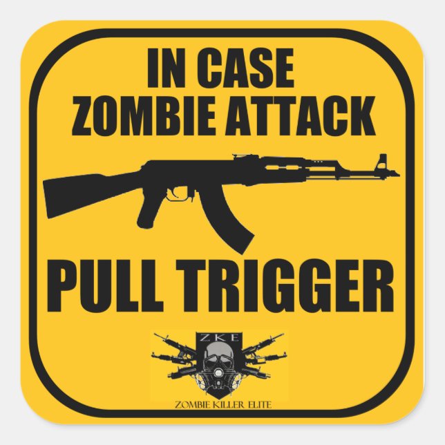 In Case Zombie attack Sticker (Front)