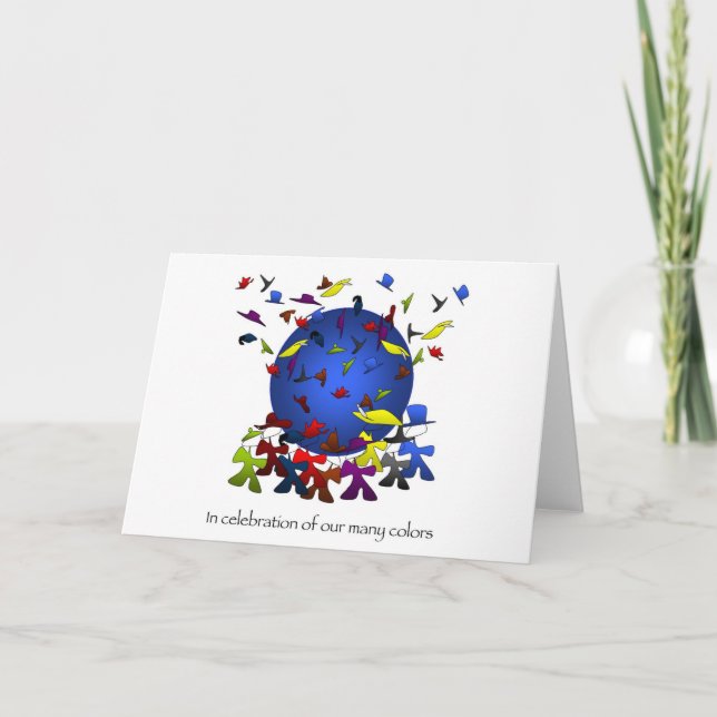 In Celebration of Our Many Colours Greeting Card (Front)