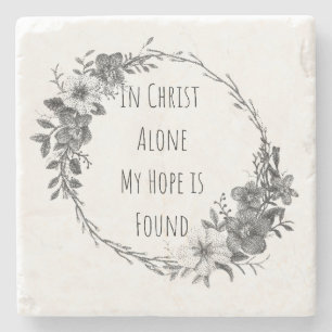 In Christ Alone Keepsake Jewelry Box Stone Coaster
