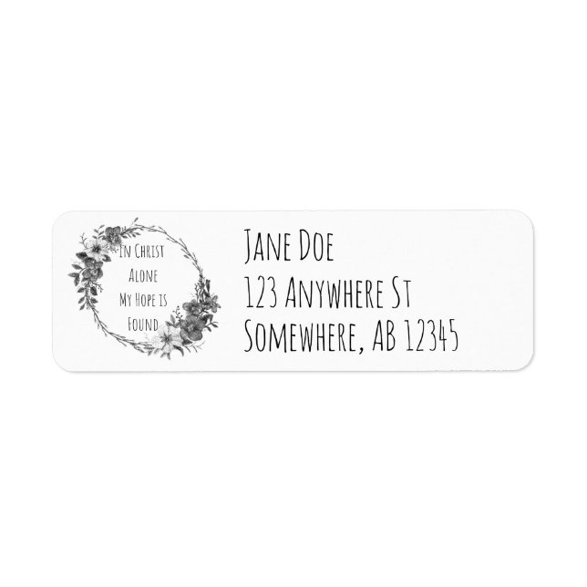 In Christ Alone Return Address Labels (Front)