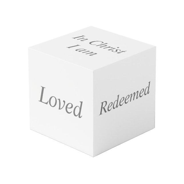 In Christ I am Cube (Front Angled)