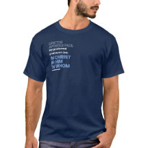 In Christ pronouns WITH SCRIPTURES BACK T-shirt