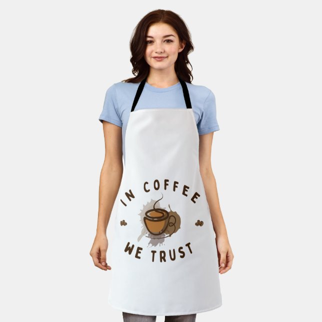 In Coffee we trust funny Apron (Worn)